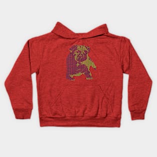 The cute little Pug - Typography Artwork Kids Hoodie